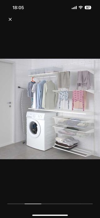 Estrutura Lavandaria IKEA BOAXEL Branca 165x40x201 cm