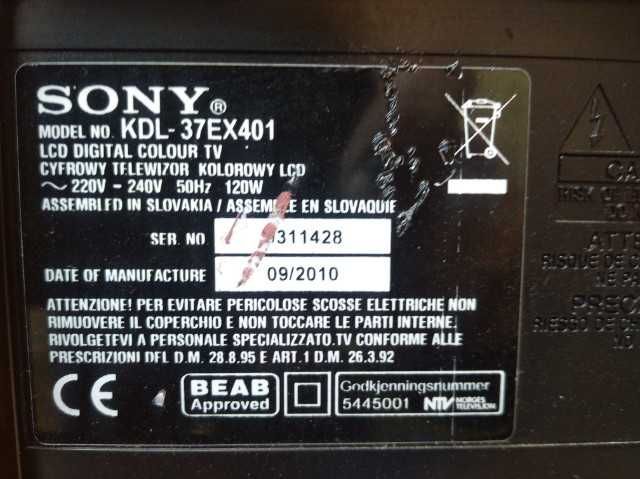 Telewizor Sony KDL-37EX401