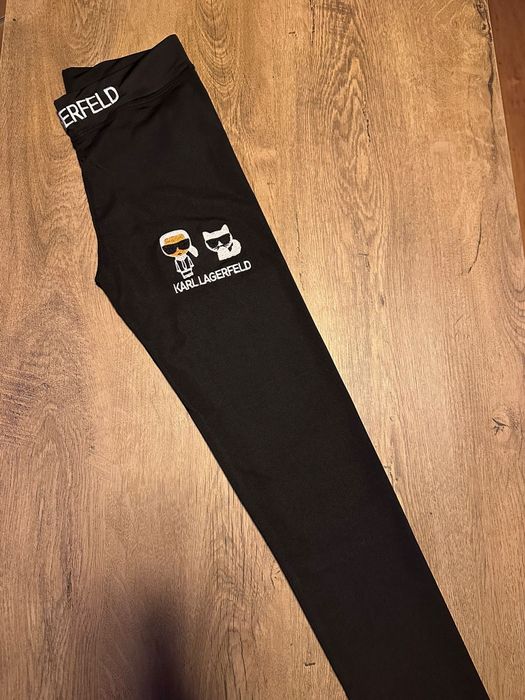 S Karl lagerfeld czarne legginsy