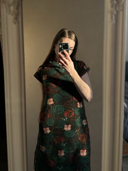 Сукня з вовни з котиками розмір s