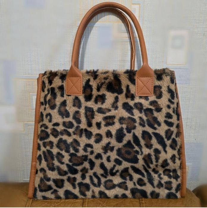 Сумка леопард плюшева, еко хутро