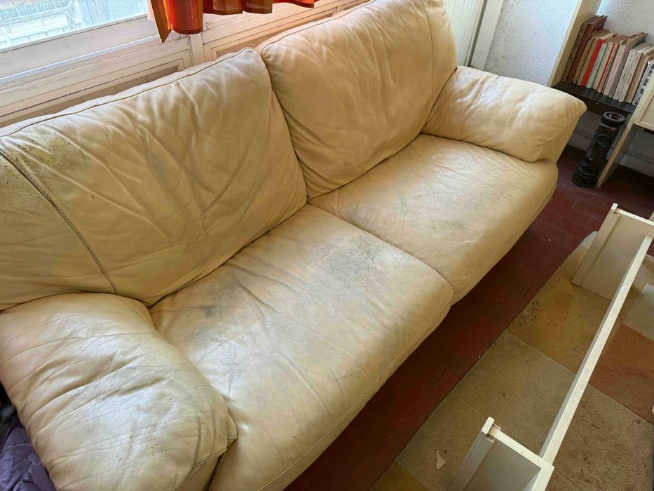 Conjunto de  3 Sofás Divani Divani em Pele