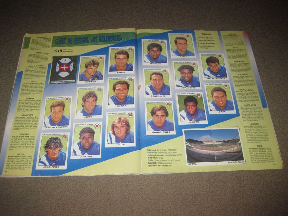 Caderneta do Campeonato Nacional 1993/1994 Faltam 17 Cromos!