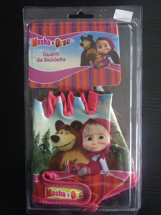 Dziecięce rękawiczki na rower Masha i Niedźwiedź