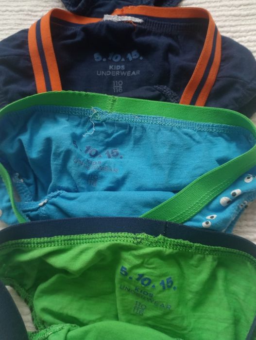 Majtki chłopięce r. 110/116  zestaw 8 szt. 5 10 15