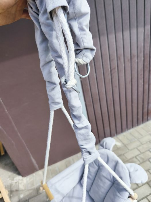 Huśtawka dziecięca Miś Grey Velvet