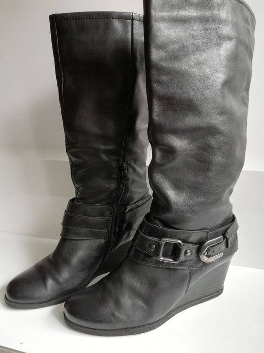 SWAG, buty włoskie, skóra naturalna r40, szeroką cholewka