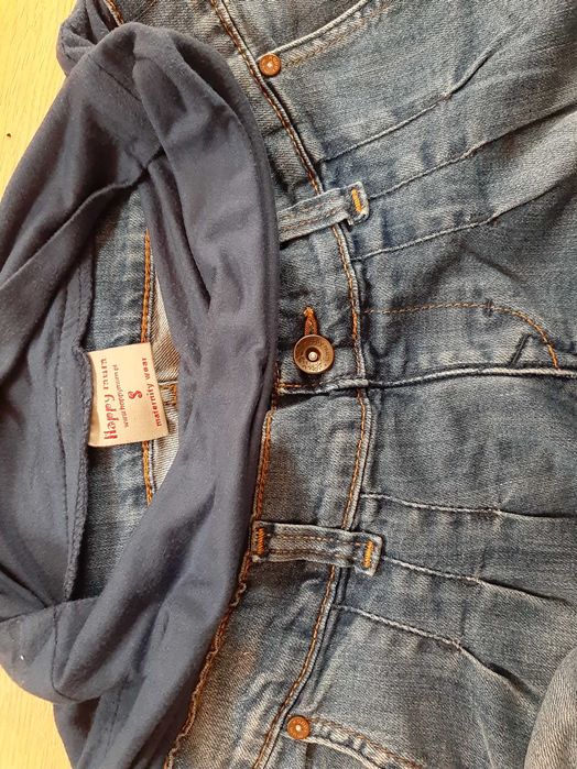 Happymum S spodnie ciążowe z lekkiego jeansu