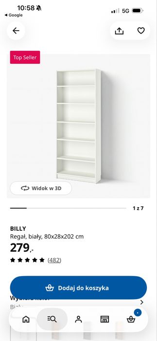 Regał szafka na ksiazki itd ikea billy