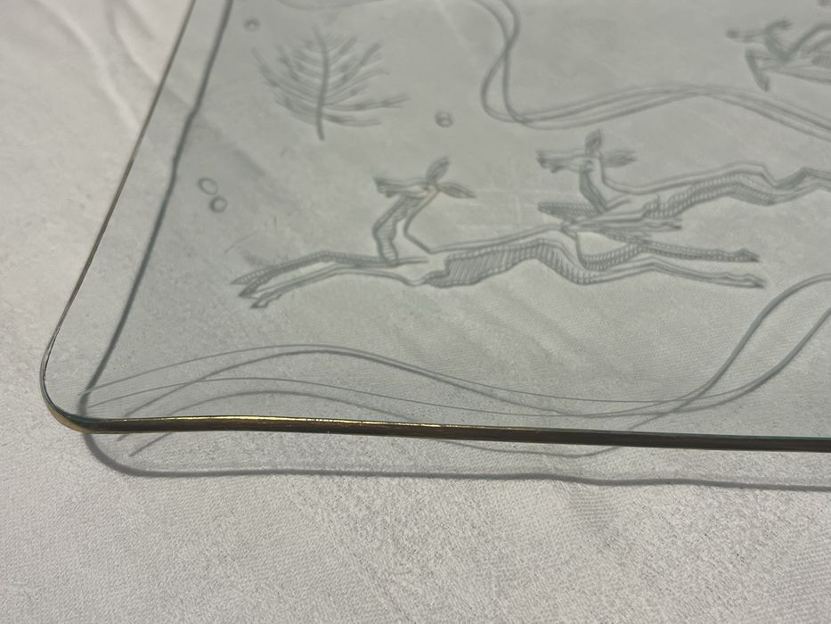 Vintage-patterned glass serving tray429812898899568641