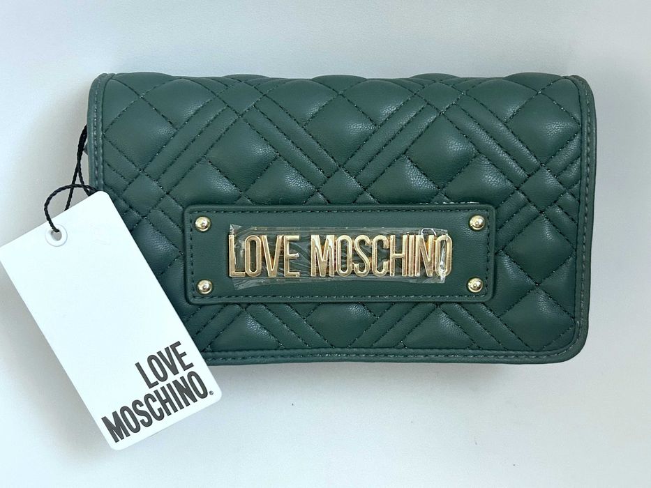 Torebka, kopertówka Love Moschino - butelkowa zieleń