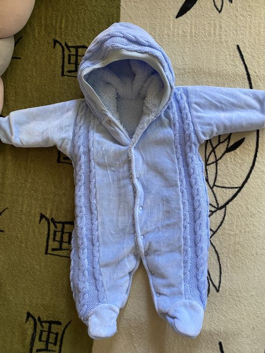 Теплый комбенизон на выписку 0-3 месяца