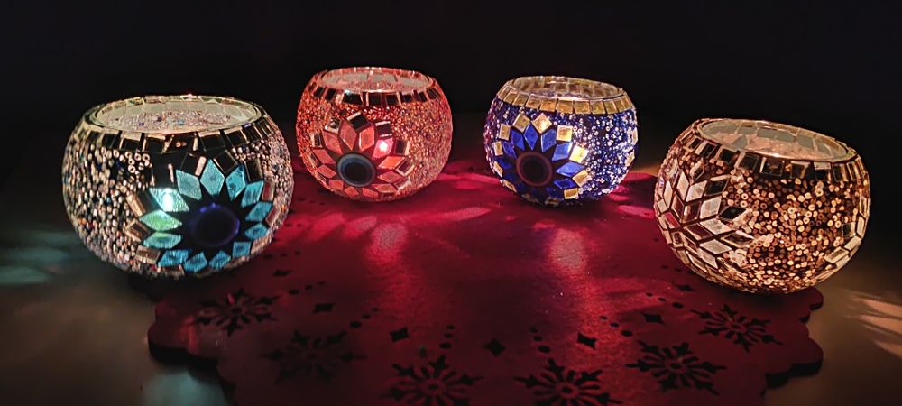 Tureckie lampki mozaikowe