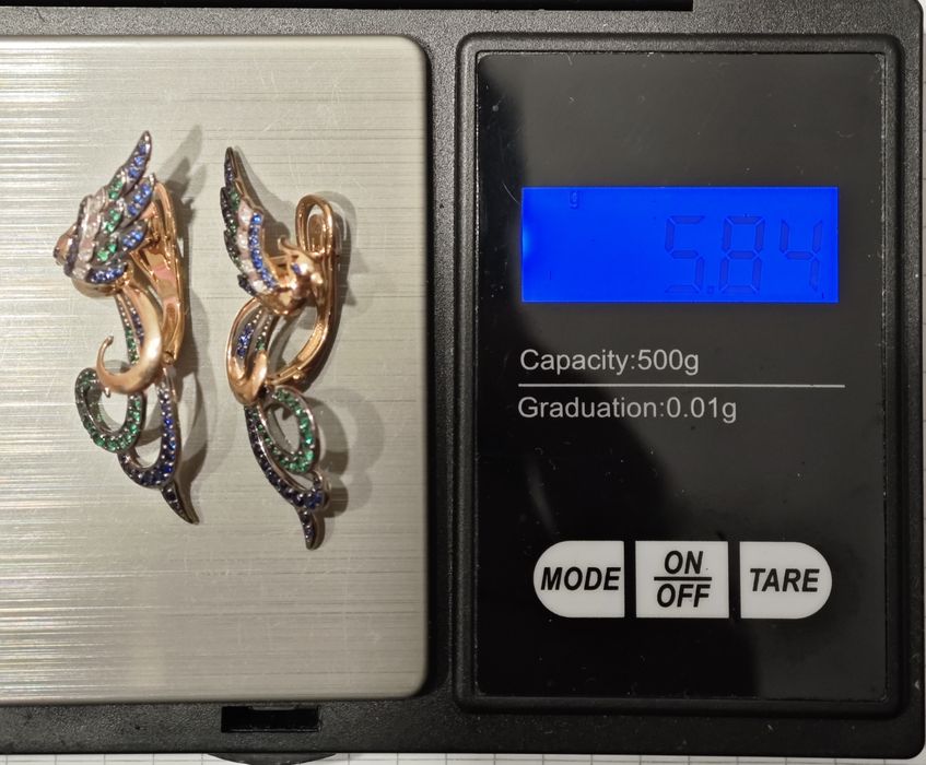 Золоті сережки, 585 проба.