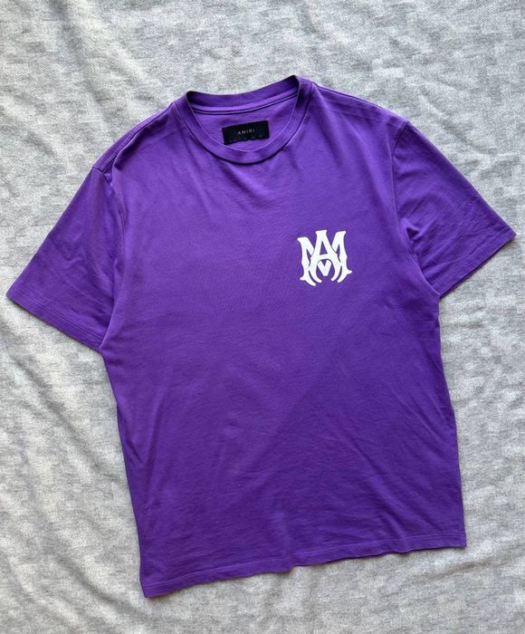 amiri purple ma logo t shirt футболка