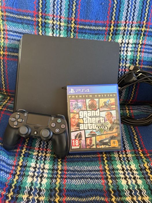 Ps4 slim-500gb usabo em bom estado + comando e jogo