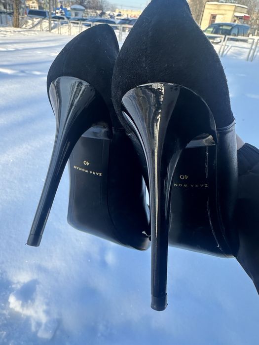 Туфлі човники  Zara 40Чорні