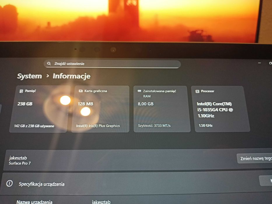 Microsoft Surface Pro 7 i5 8GB 256GB