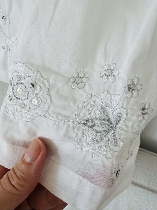 Nowa C&A sukienka biala bawelna S/M