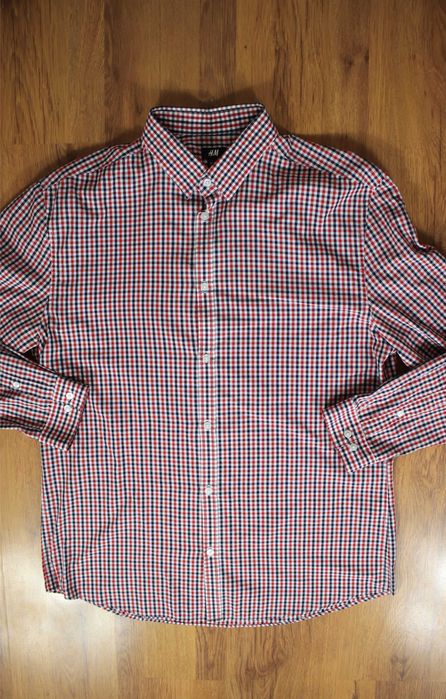 Koszula H&M r. XL wielokolorowa męska w kratkę długi rękaw