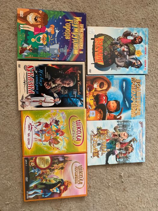 DVD мультфильмы: Дисней, Смешарики, сказки и другие