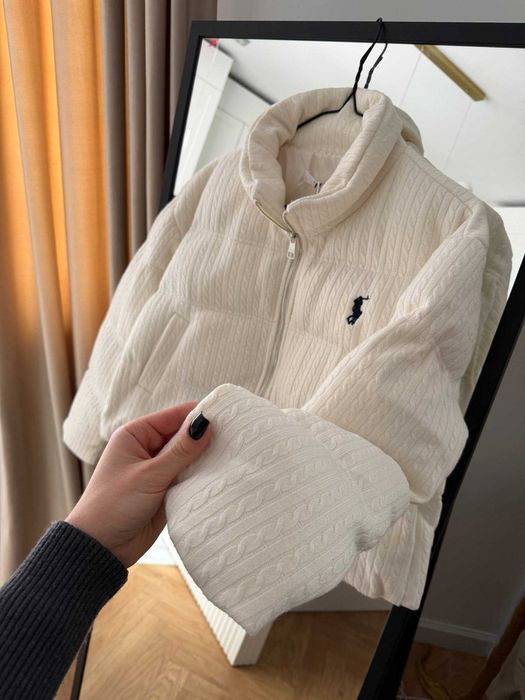 Куртка Polo Ralph Lauren пуффер пуховик біла поло ральф лаурен