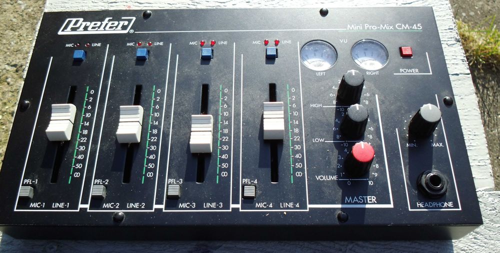 Mikser audio zasilanie 12v