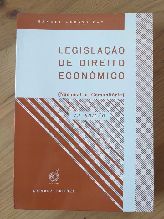 Livro "Legislação de Direito Económico" de Manuel Afonso Vaz