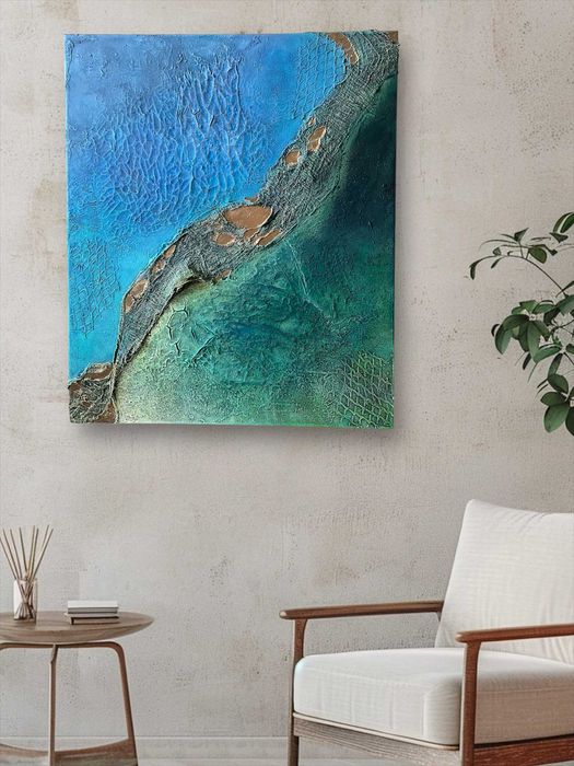 Abstrakcja 60*50 cm struktury spękania