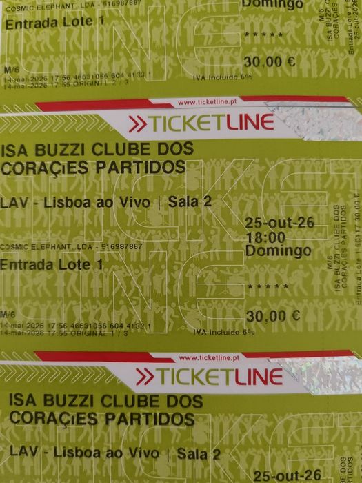 Bilhetes Concerto Isa Buzzi