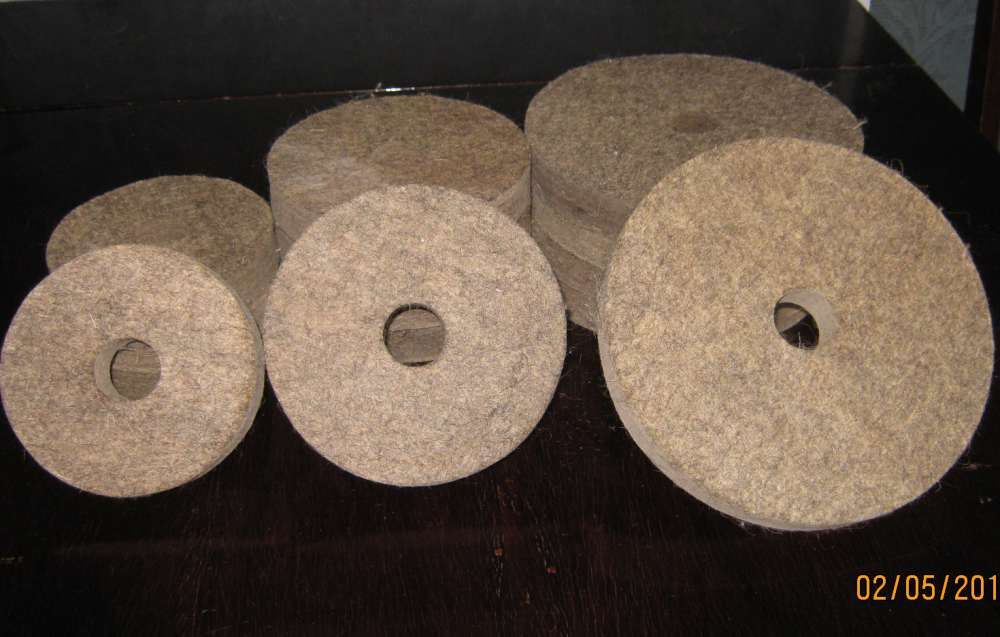 Круги полірувальні войлочні, повсть, войлок технічний листовий