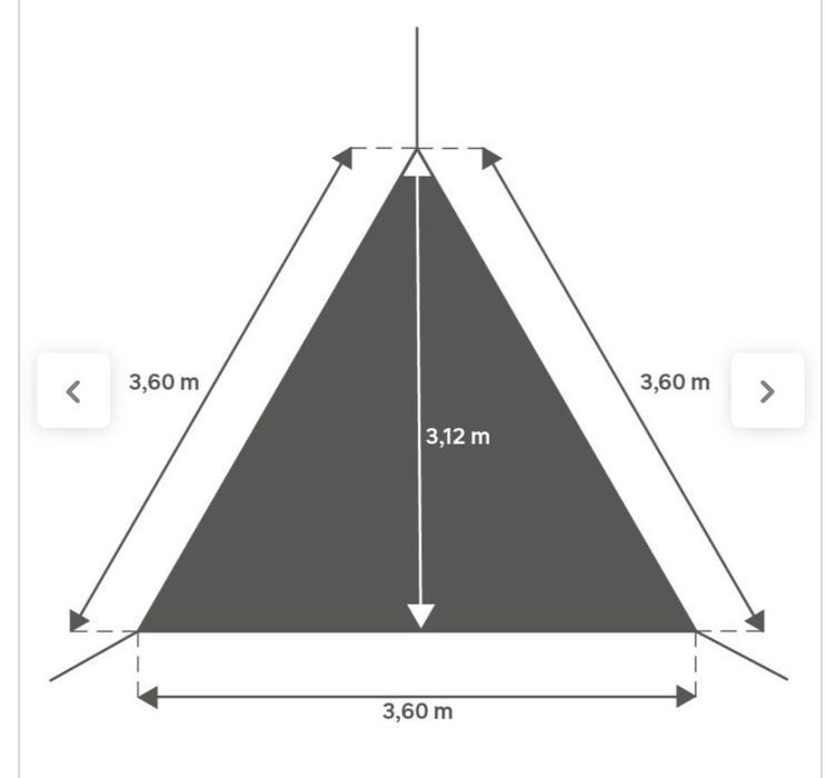 Vela de sombra para jardim de cor amarela