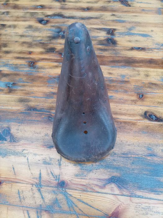 Zabytkowe Skórzane Siodełko Rowerowe