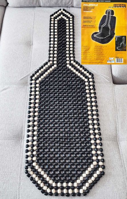 CarComfort Capa de assento de contas de madeira