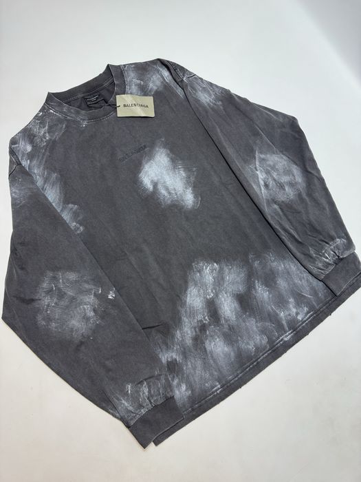 Лонгслів Balenciaga Basic Logo Grey M L Dirty fit ERD Vetements