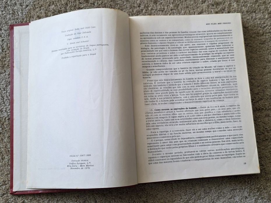 Livro Meu Filho, Meu Tesouro, de Benjamim Spock