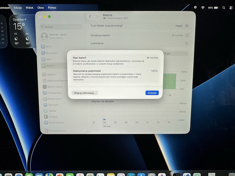 Macbook Air M2 16GB Gwarancja Bateria 100%