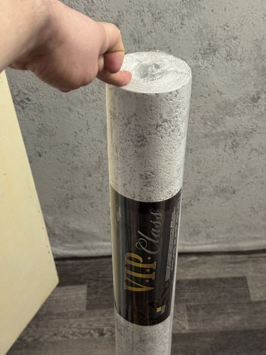 Влагостойкие славянские(светло-серые) обои, рулон