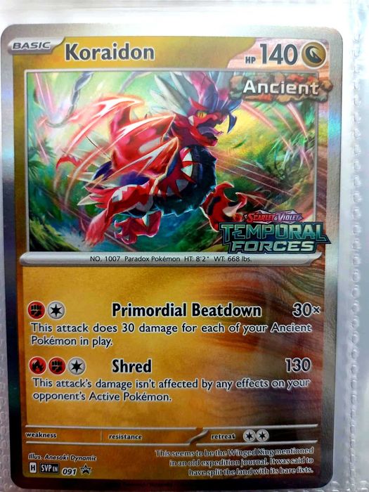 Pokemon karty promo Foil. Koraidon, Miraidon, Hydreigon