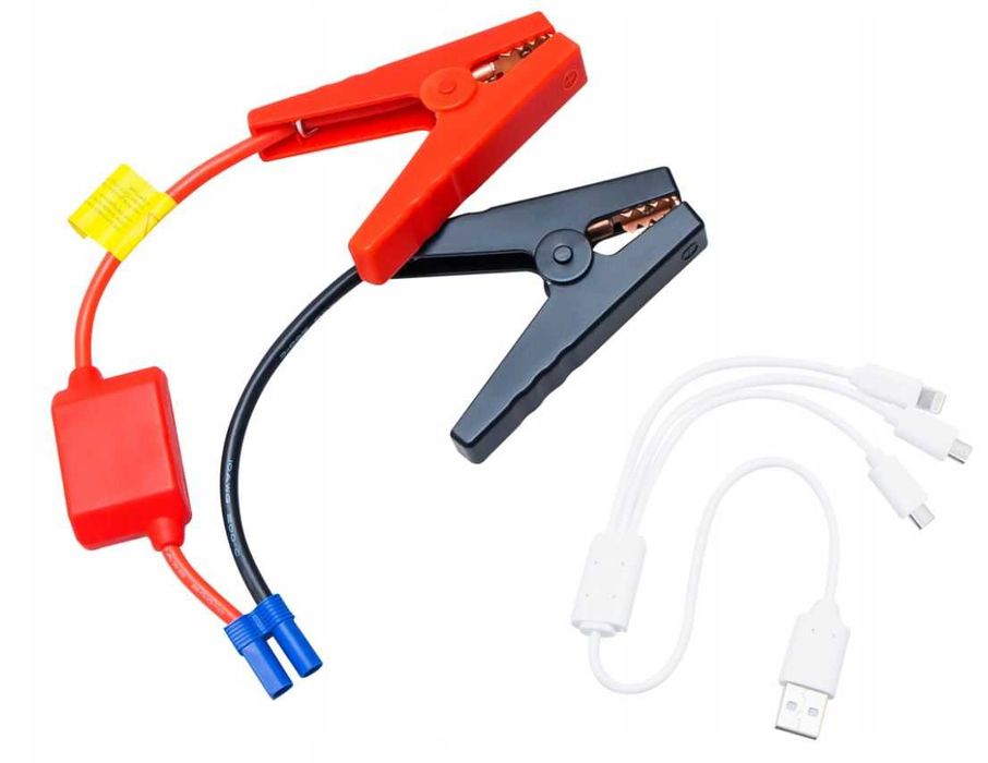 JUMP STARTER Rozruch BOOSTER POWERBANK Mocny Latarka Młotek 30000mAh