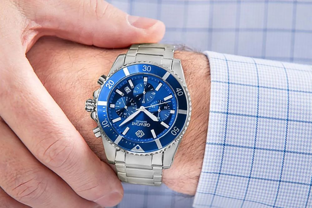 zegarek męski giewont chronograph sapphire elegancki