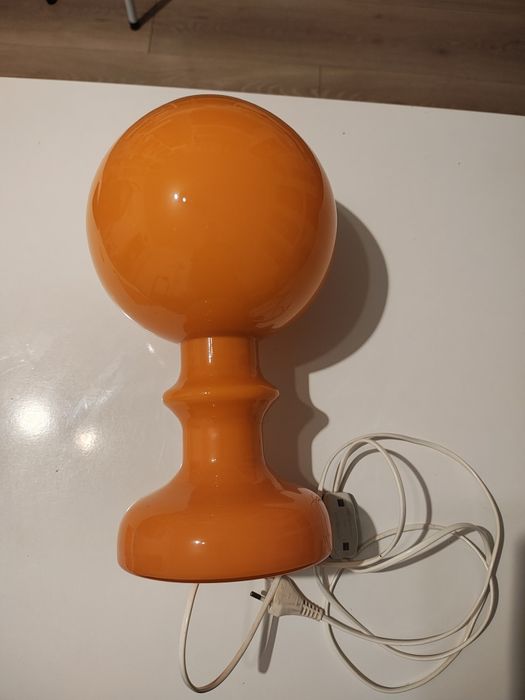 Piękna lampa PRL Polam Wieliczka pomarańczowa.