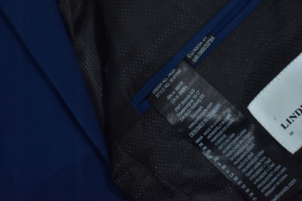 Lindbergh White Superflex Granatowy Garnitur Męski Marynarka Spodnie 48
