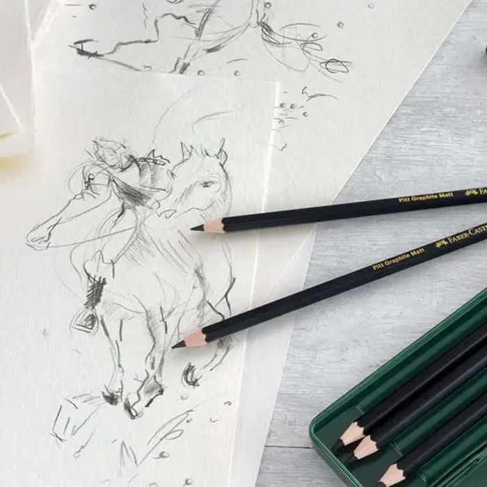 Faber Castell Graphite Matt 8 шт HB 2B 4B 6B 8B 10B 12B 14B