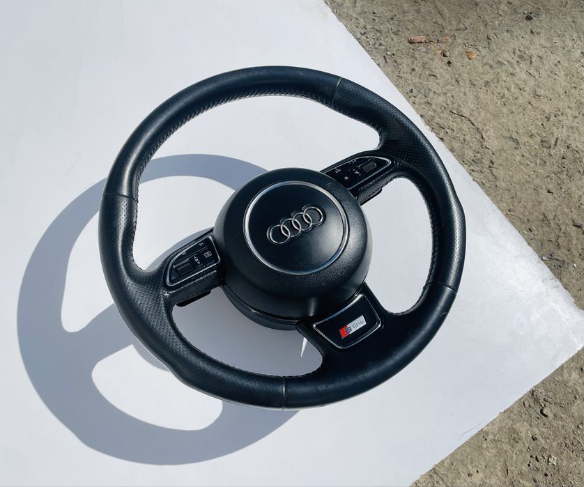 Руль Audi A6 C7 C7 A4 B8 Q7 4L  Кермо S-line Sport Подушка Безпеки Кнопки регулювання Спорт Рулевое Колесо Розборка Ауді Шрот