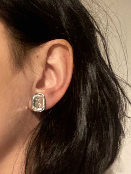 Dyrberg/Kern komplet z kryształami - bransoletka, klipsy, pierścionek