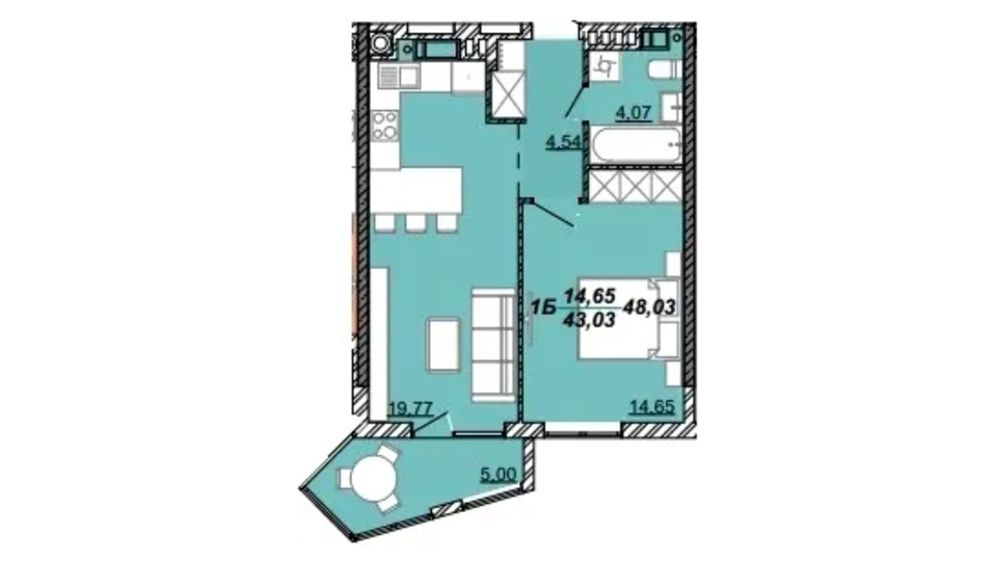 Продаж 1-кімнатної квартири, м. Кременець