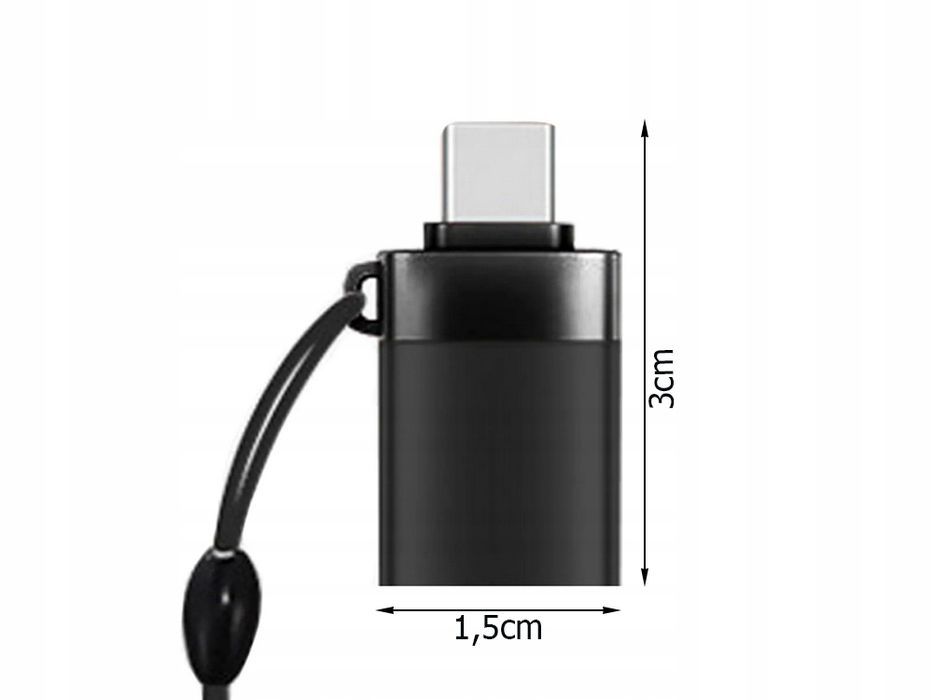 Adapter przejściówka USB-C do USB-A 3.0 OTG solidny tablet telefon