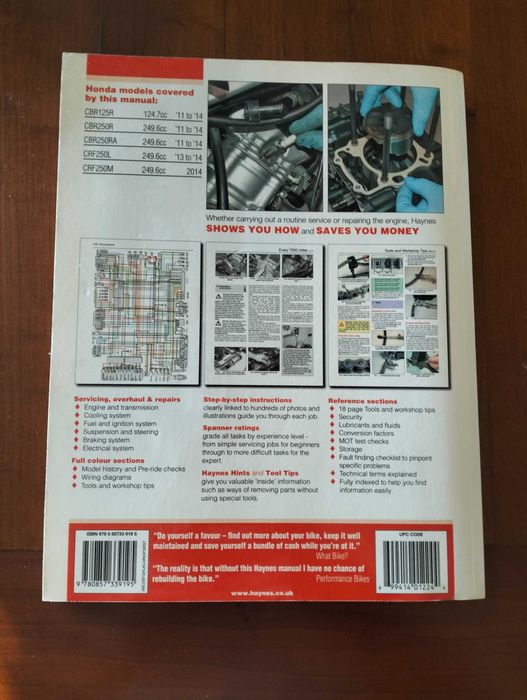 Haynes - Honda CBR125\250R e CRF250L