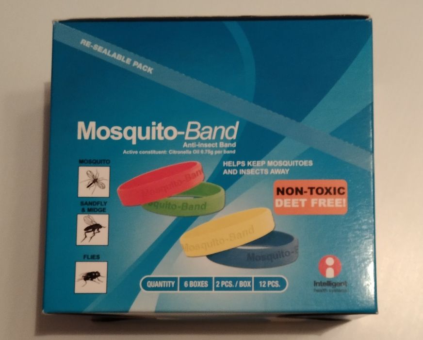 Zestaw opasek przeciw insektom MOSQUITO BAND 6x 2 pack + gratis CLICK